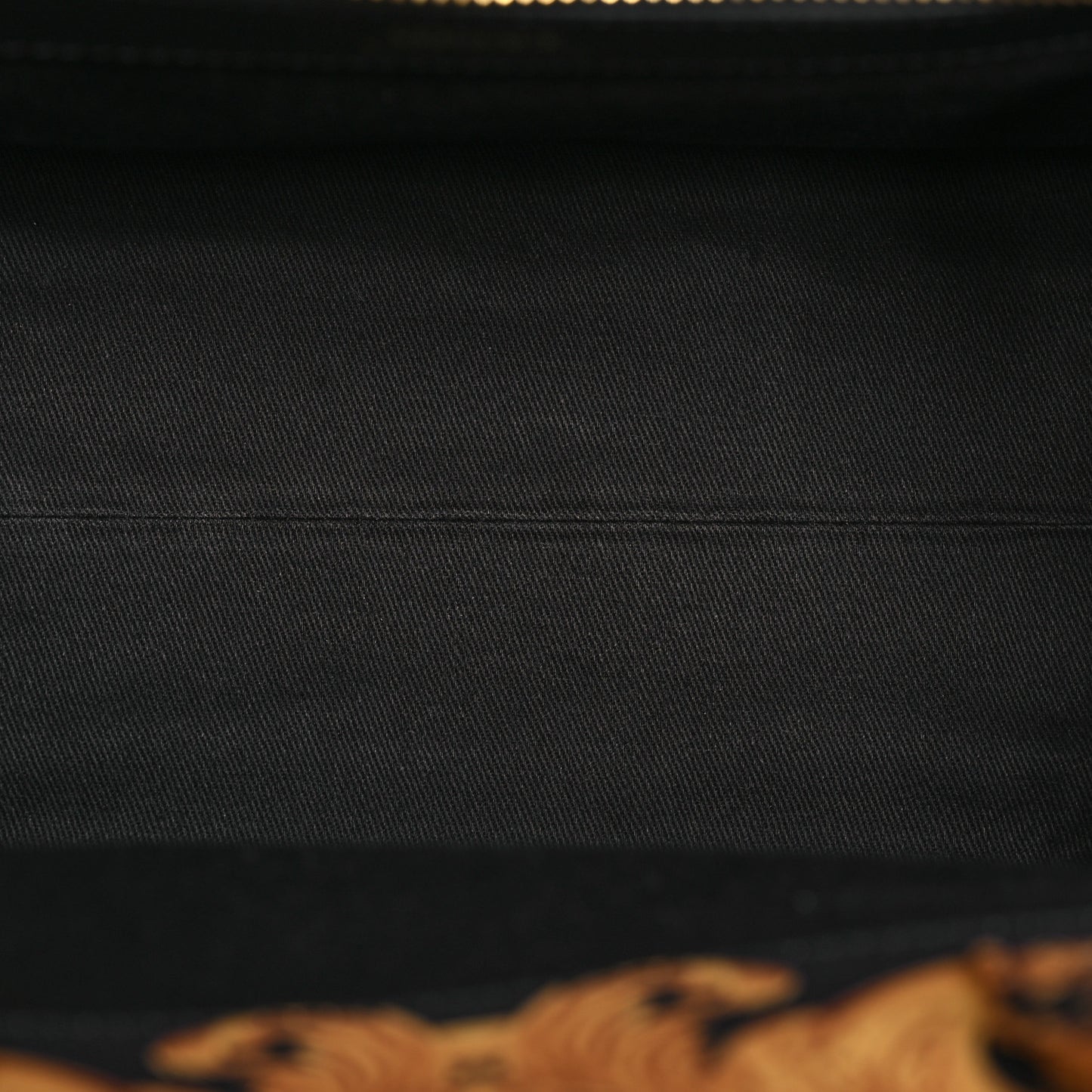 Canvas Baroque Print Medusa Small Tote Black