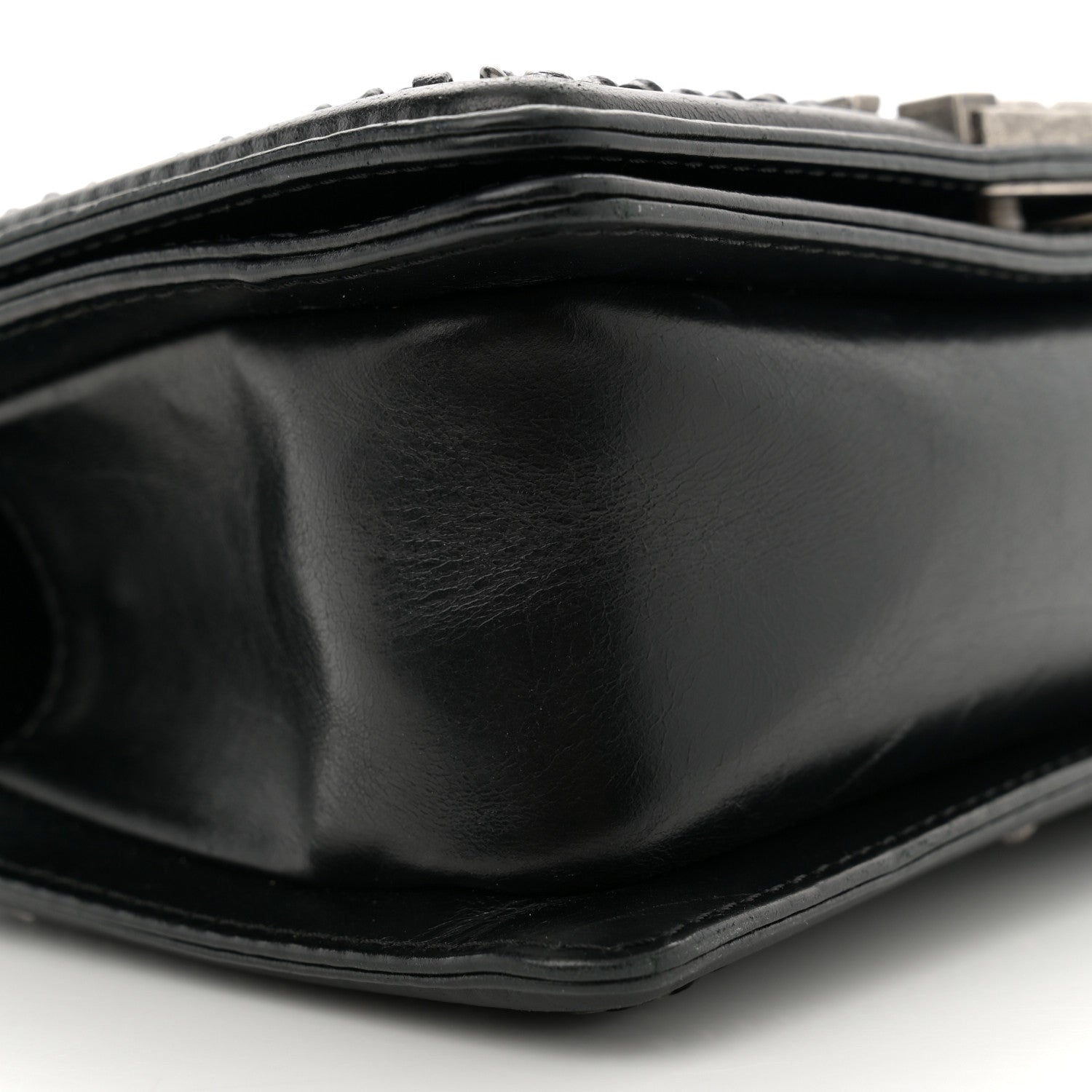 Chanel Goatskin Quilted Small Boy Top Handle Flap Black 9 of 12