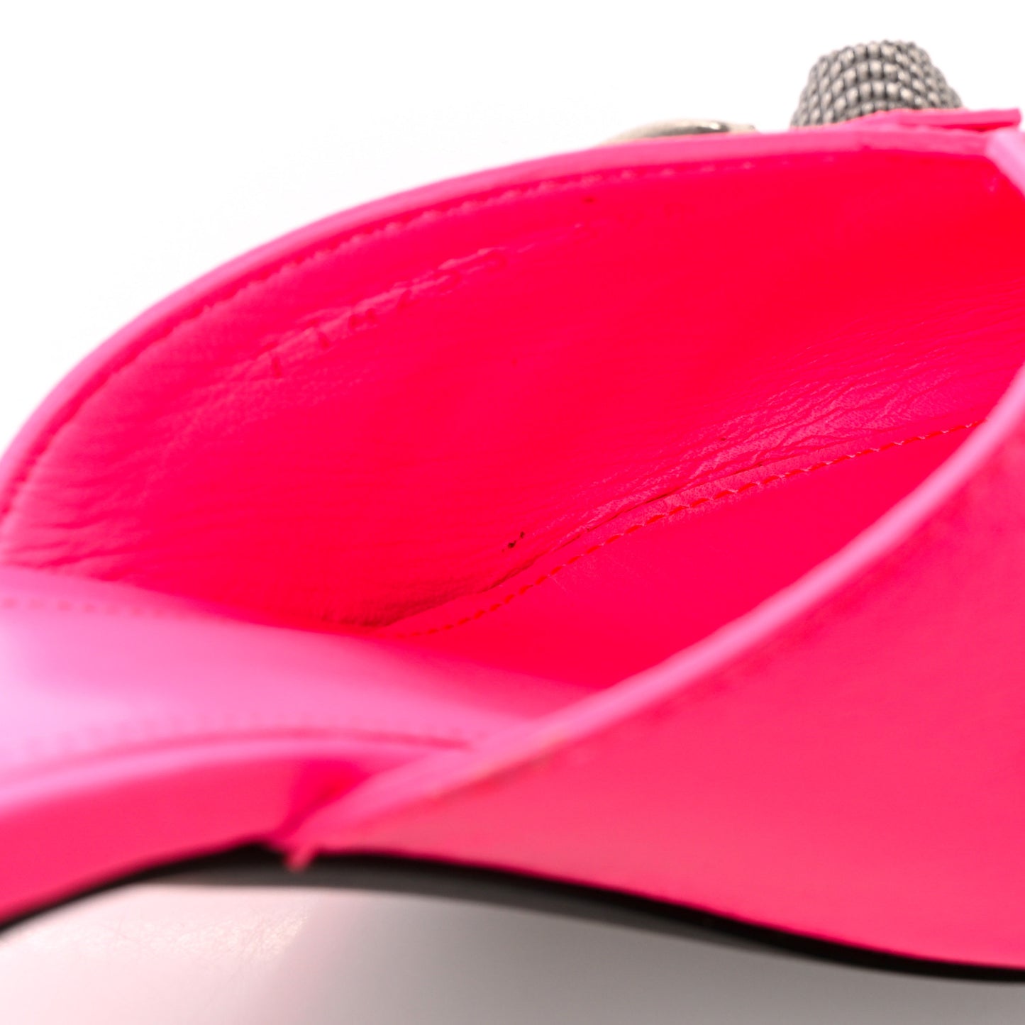 Agneau Arena Cagole 70mm Mules 39.5 Fluo Pink