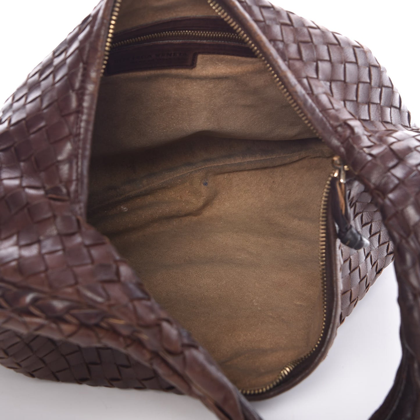 Nappa Intrecciato Medium Veneta Hobo Brown