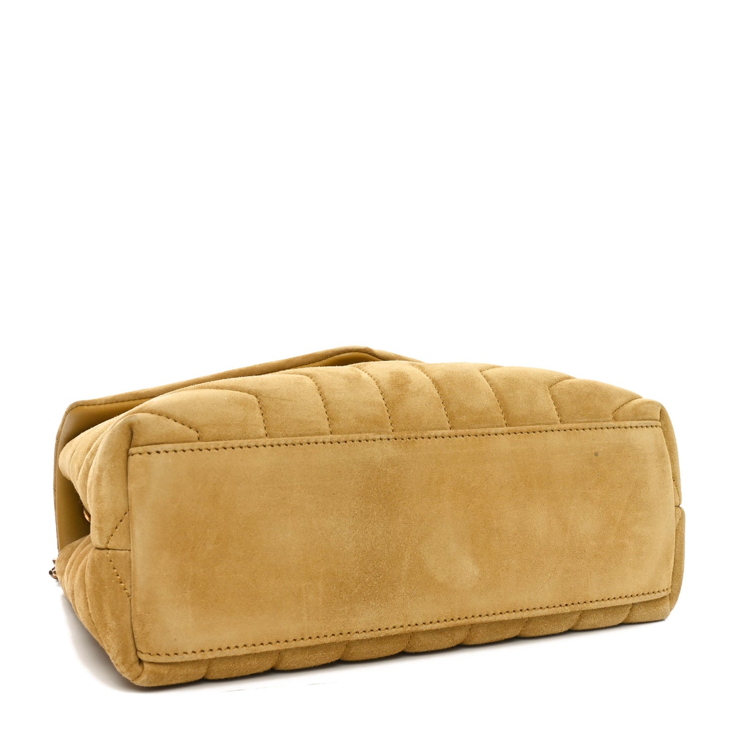 Suede Y Quilted Monogram Small Loulou Shoulder Bag Chartreuse