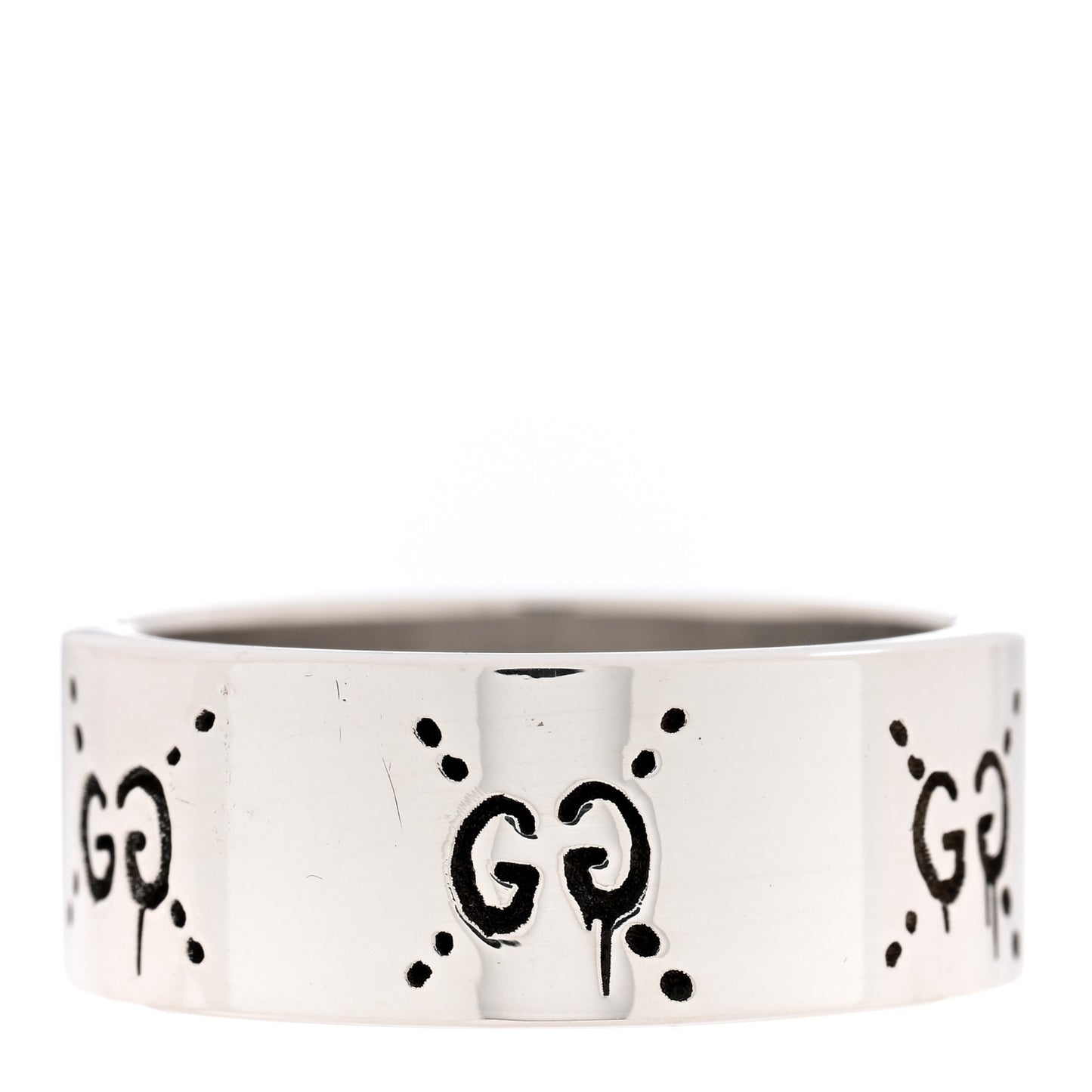 Sterling Silver GG Wide Band Ring 63 10.25
