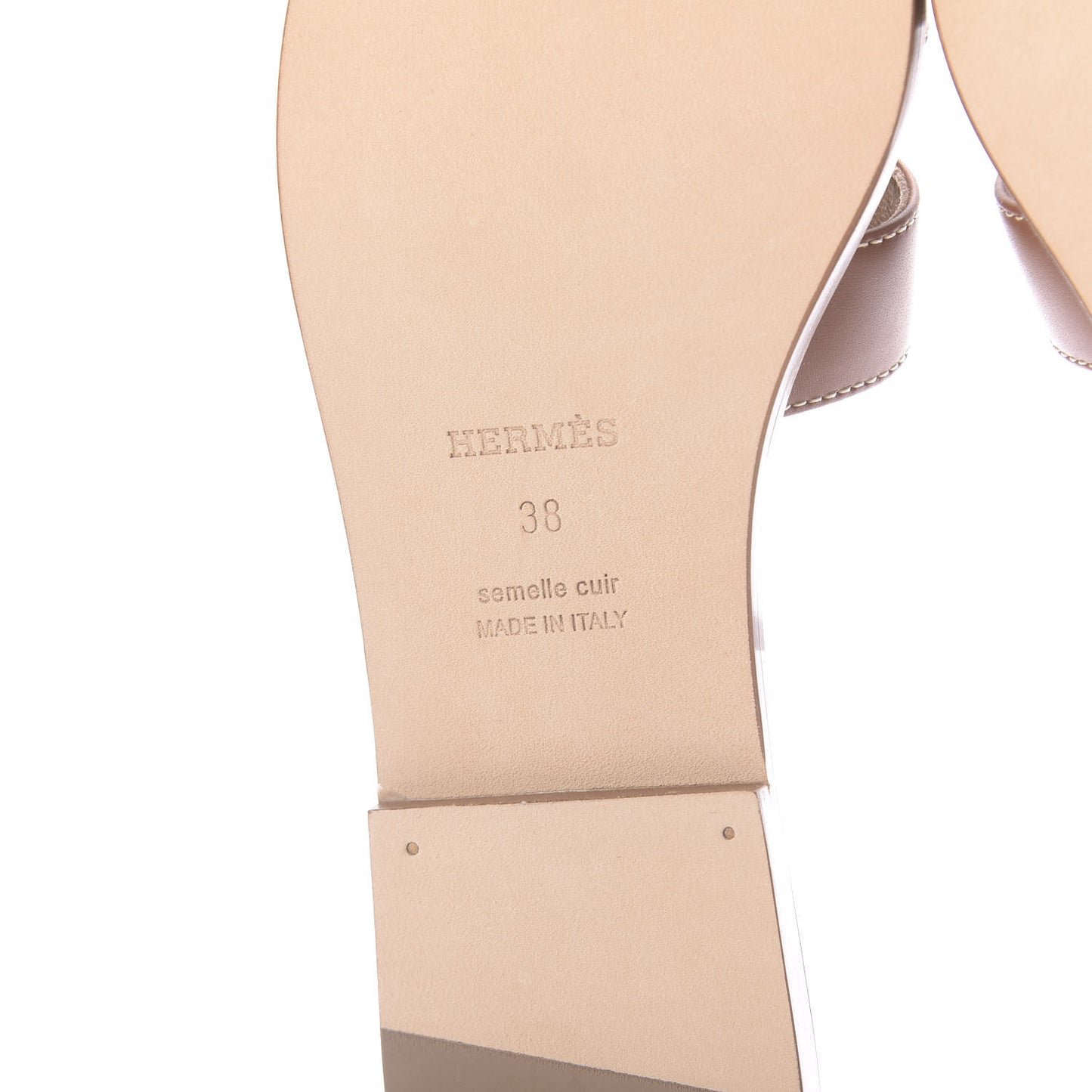 Box Calfskin Oran Sandals 38 Gold