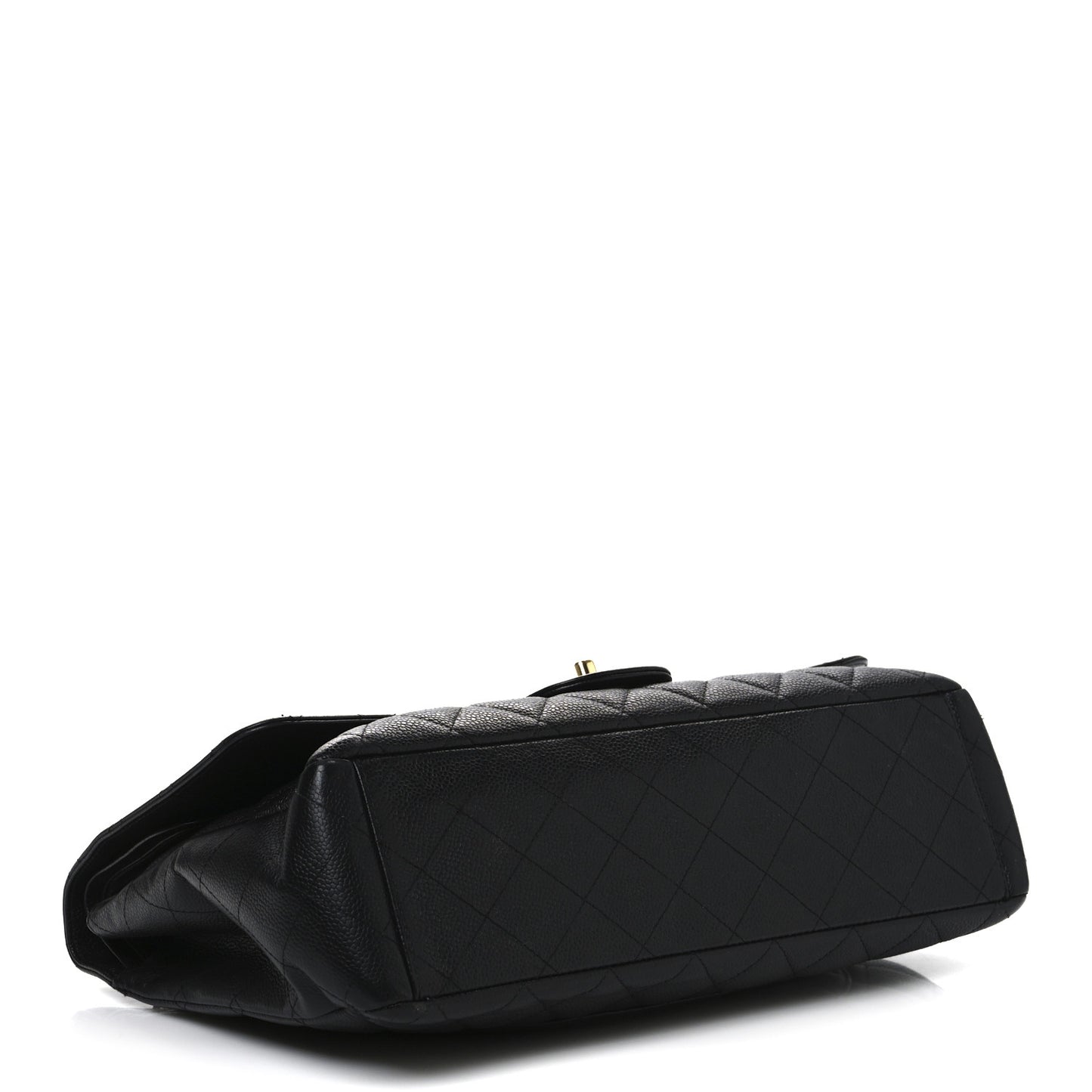 Caviar Quilted Maxi Double Flap Black