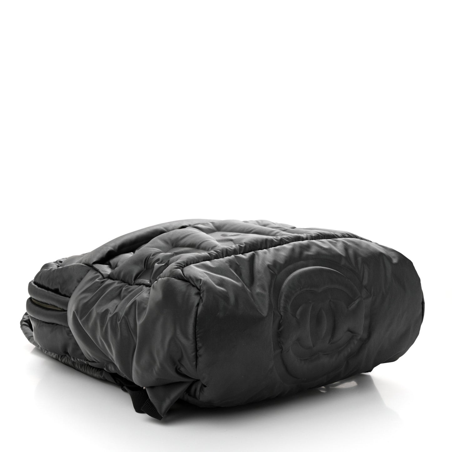Nylon Embossed Doudoune Backpack Grey