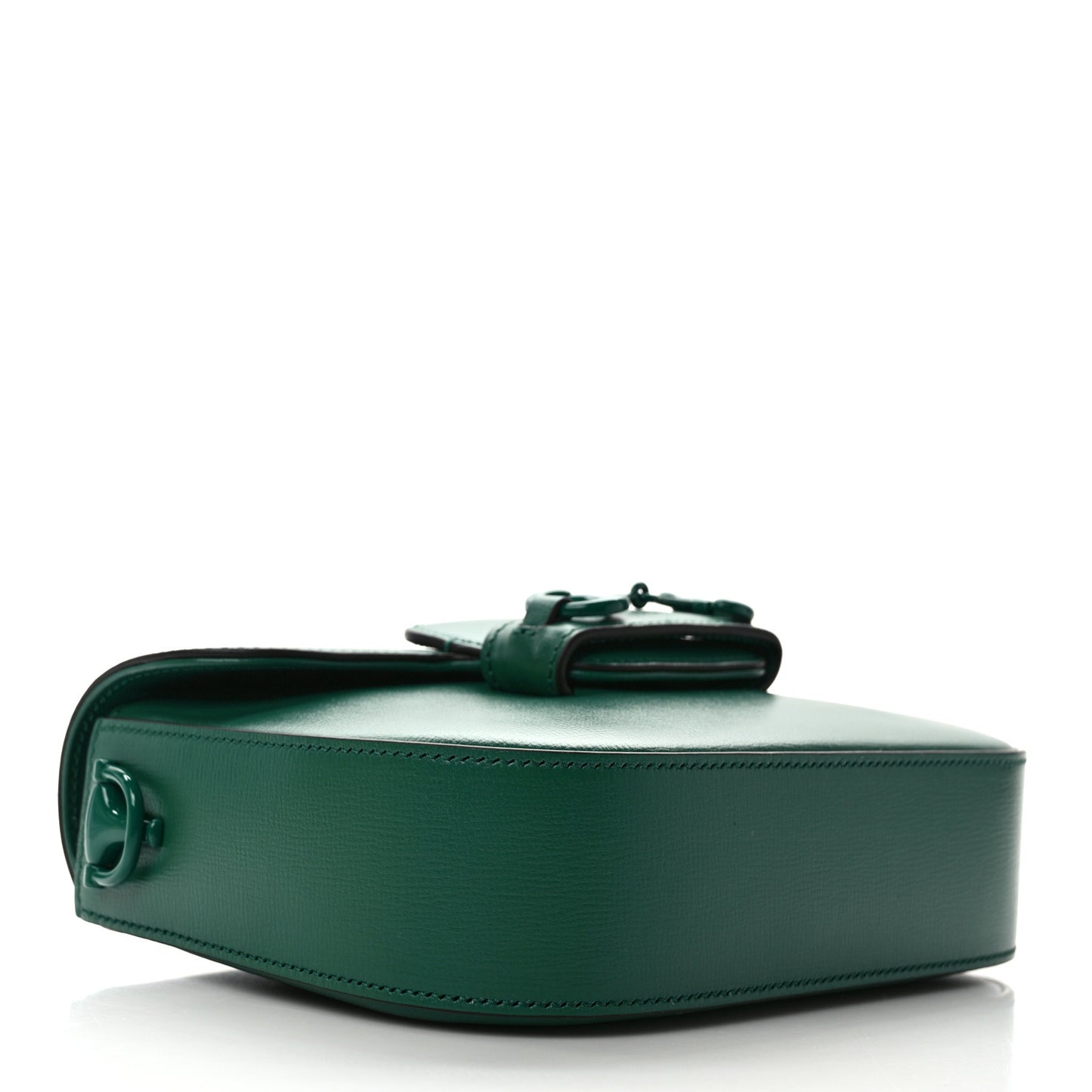 Azalea Calfskin Web Monochrome Horsebit 1955 Shoulder Bag Emerald