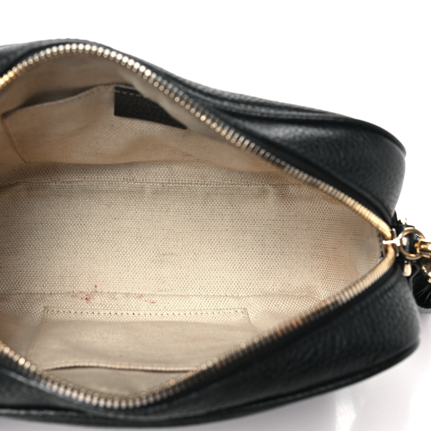 Pebbled Calfskin Small Soho Disco Bag Black