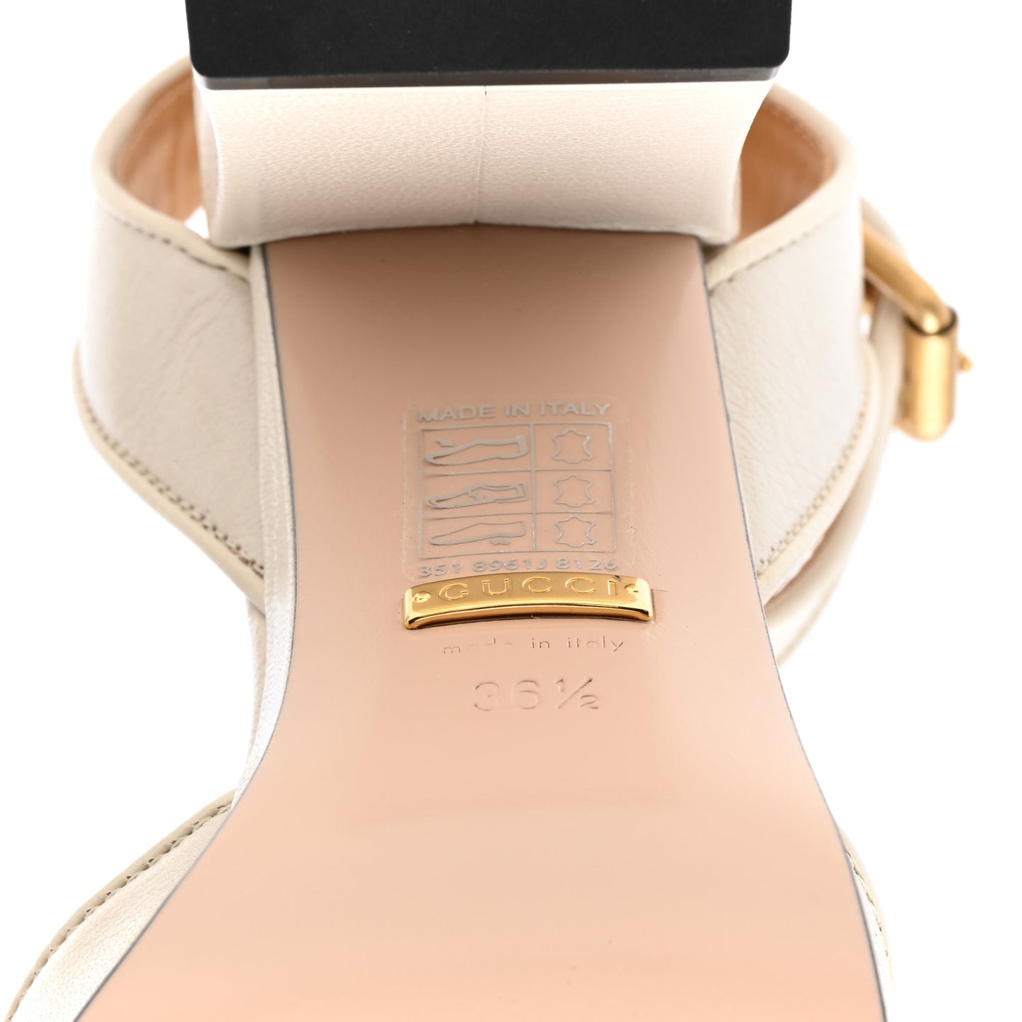 Quentin Granada Kid Horsebit 25/60mm Platform Sandals 36.5 Mystic White