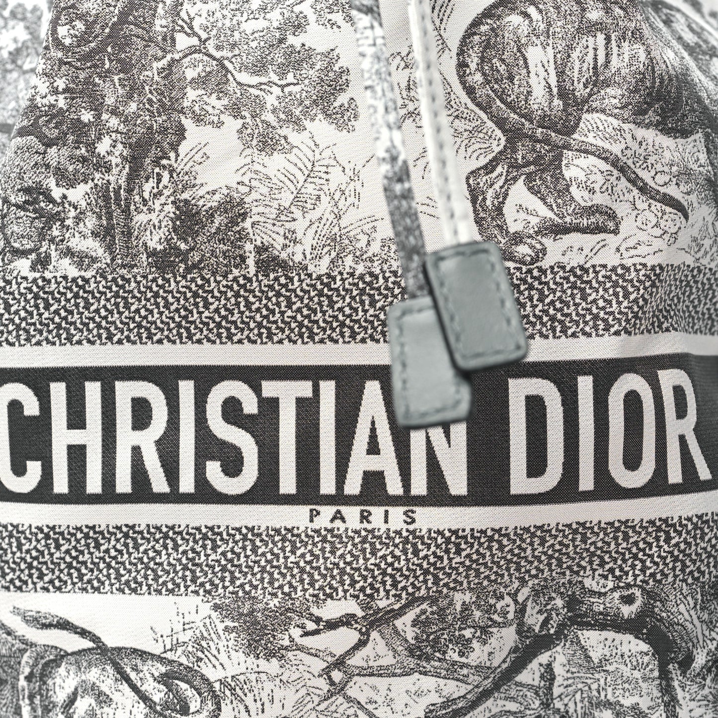 Technical Fabric Embroidered Toile De Jouy Sauvage DiorTravel Pouch Grey