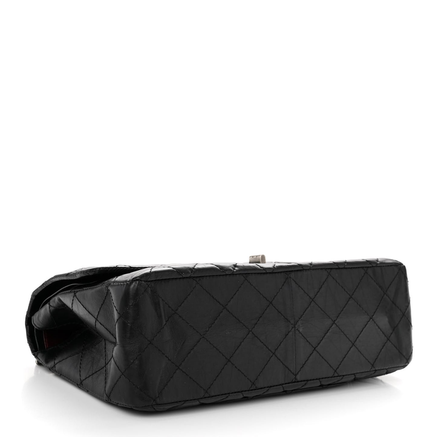 Aged Calfskin Quilted 2.55 Reissue 227 Flap Black
