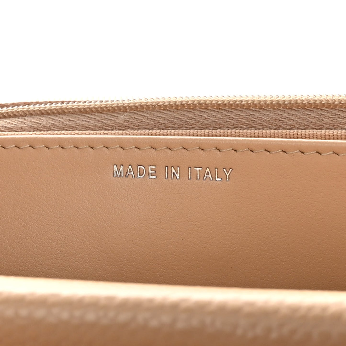 Caviar Quilted Wallet On Chain WOC Beige