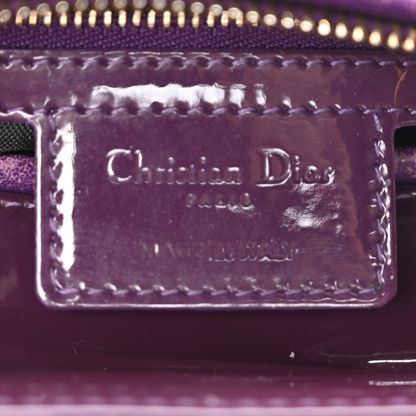Patent Cannage Medium Lady Dior Purple