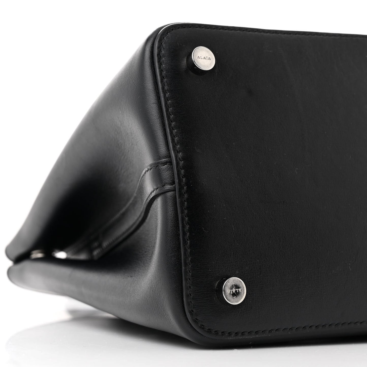 Calfskin Laser Cut Mina 25 Bag Black