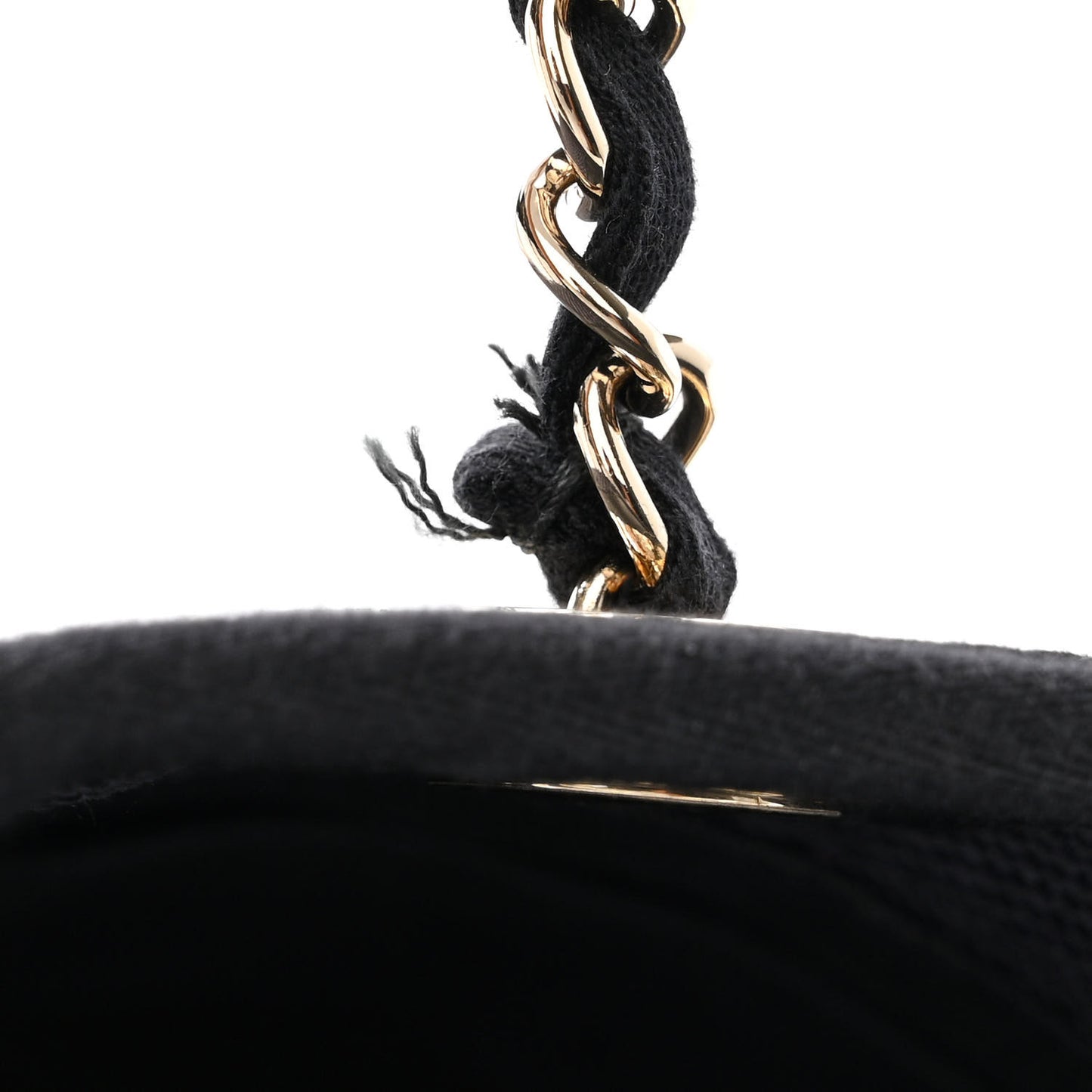 Mixed Fibers Calfskin Small Deauville Tote Black