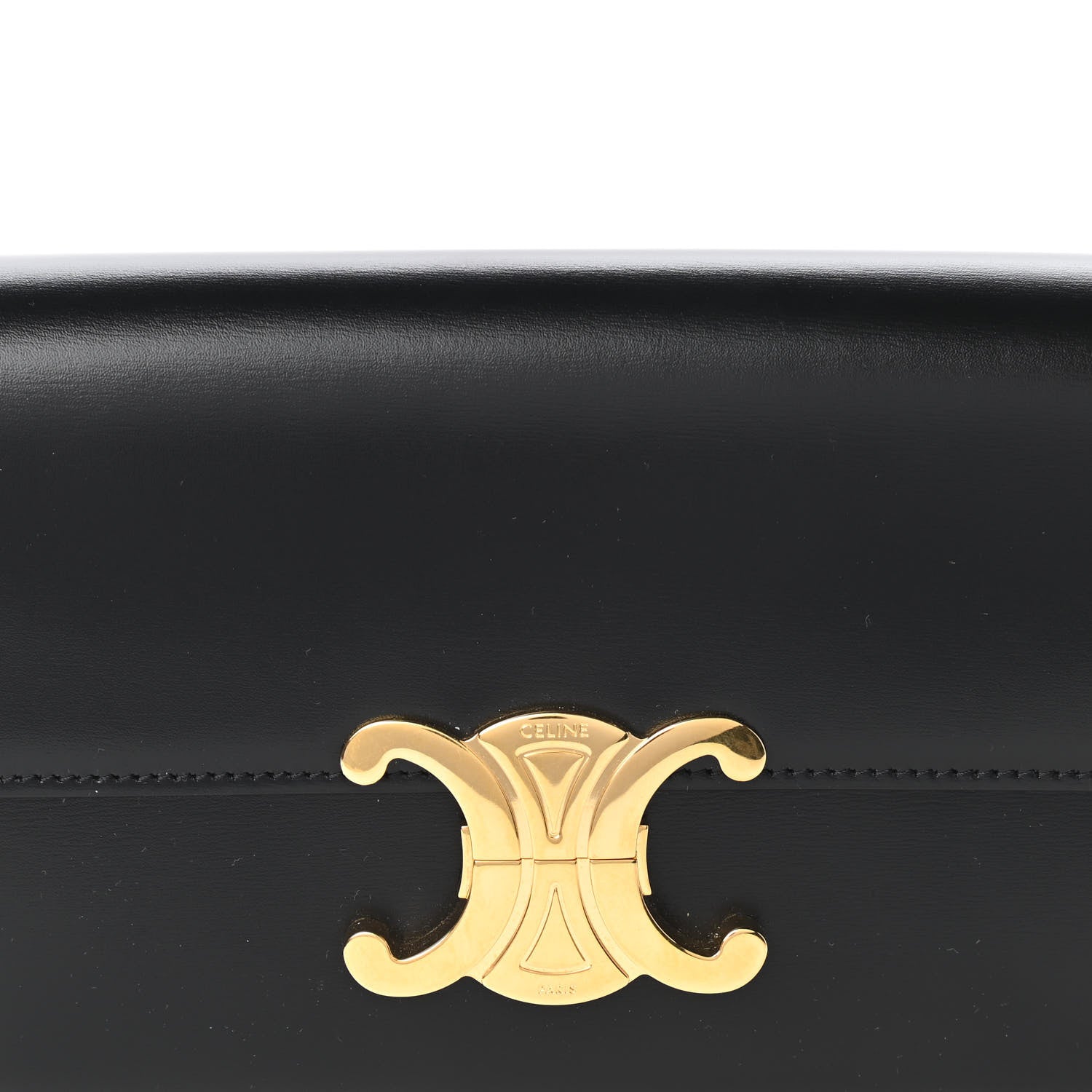 Celine Shiny Calfskin Triomphe Black 10 of 10