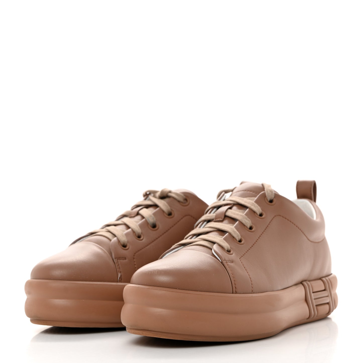 Calfskin Womens Happy Sneakers 37.5 Rose Perle