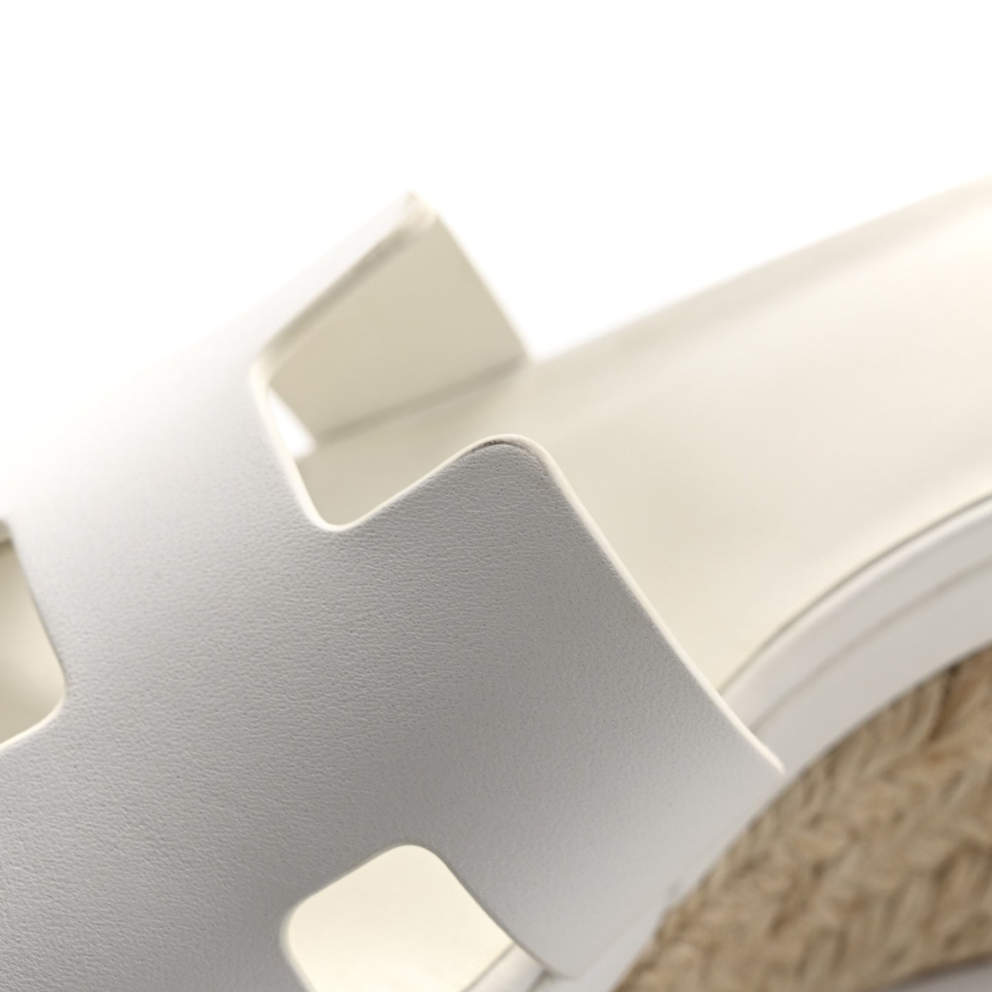 Goatskin Elda Espadrille Wedge Sandals 35 White