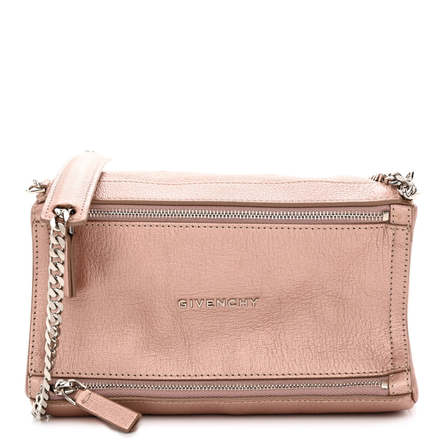 Metallic Sugar Goatskin Mini Chain Pandora Light Pink
