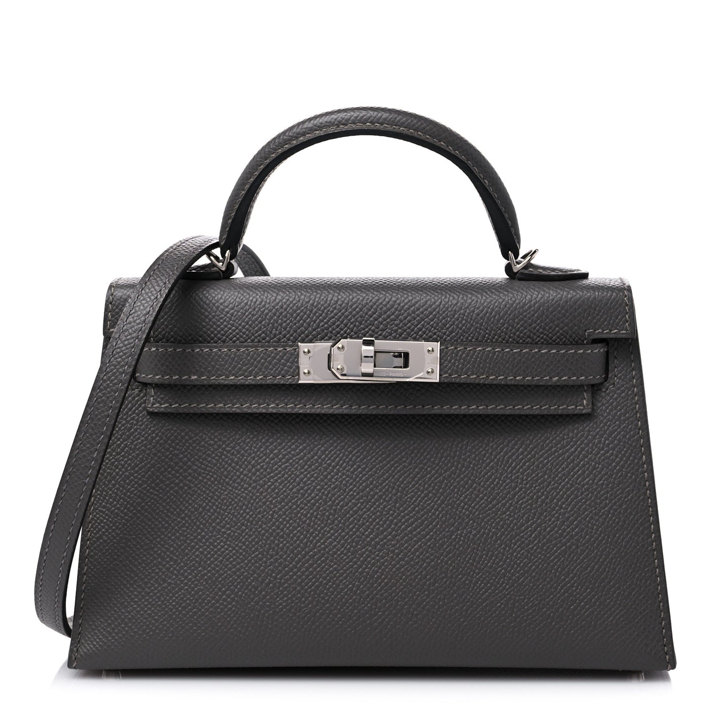 Epsom Mini Kelly Sellier 20 Gris Meyer
