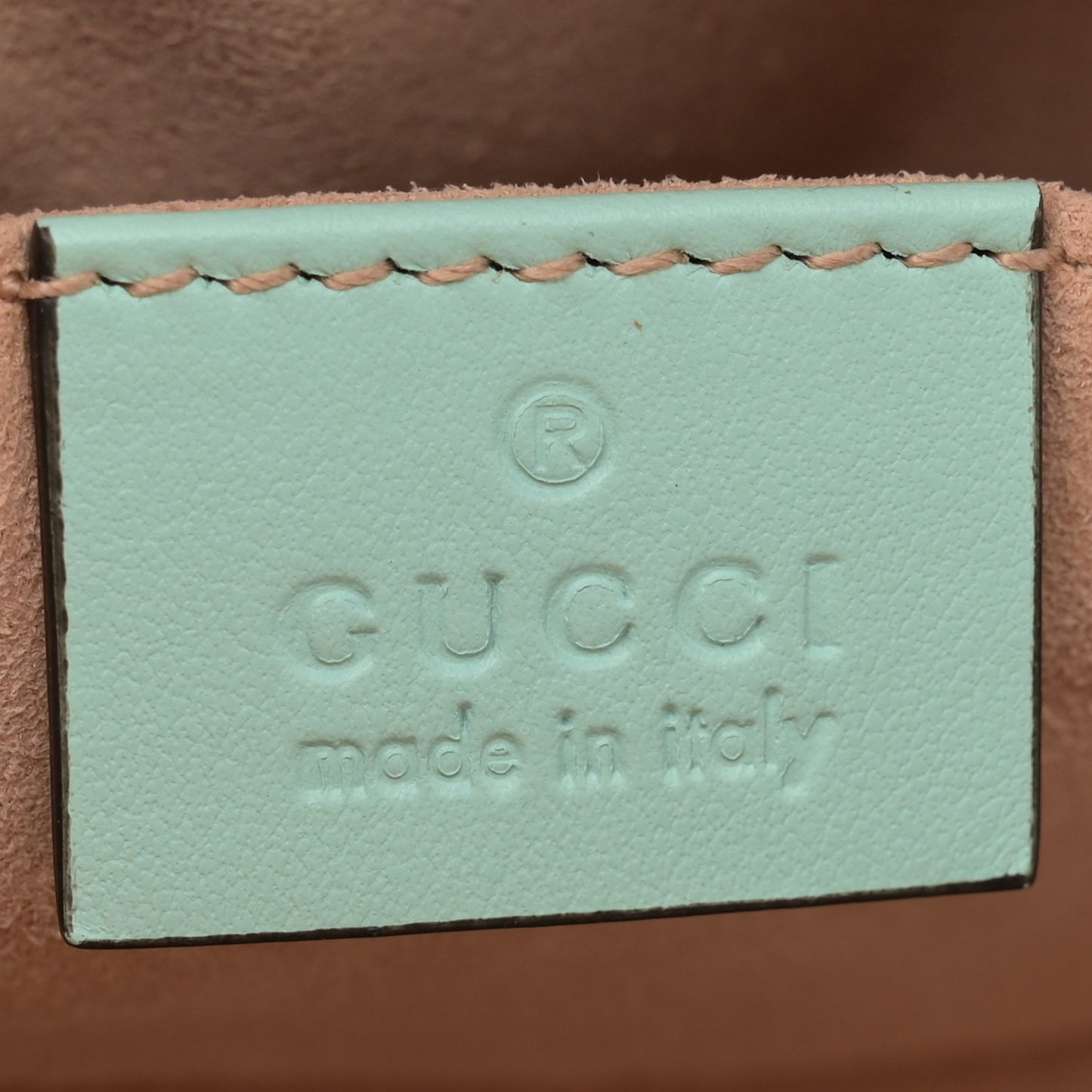 Calfskin Matelasse Mini GG Marmont Chain Shoulder Bag Water Green