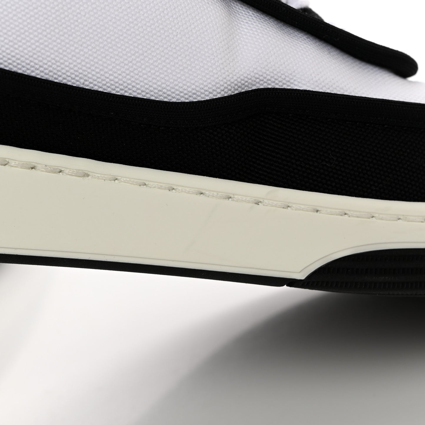 Fabric Womens Logo Sneakers 39.5 Black White