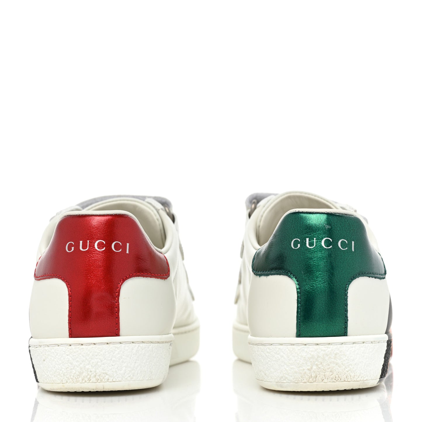 Miro Soft Calfskin Interlocking G Womens New Ace Sneakers 36 White Red Flame Green