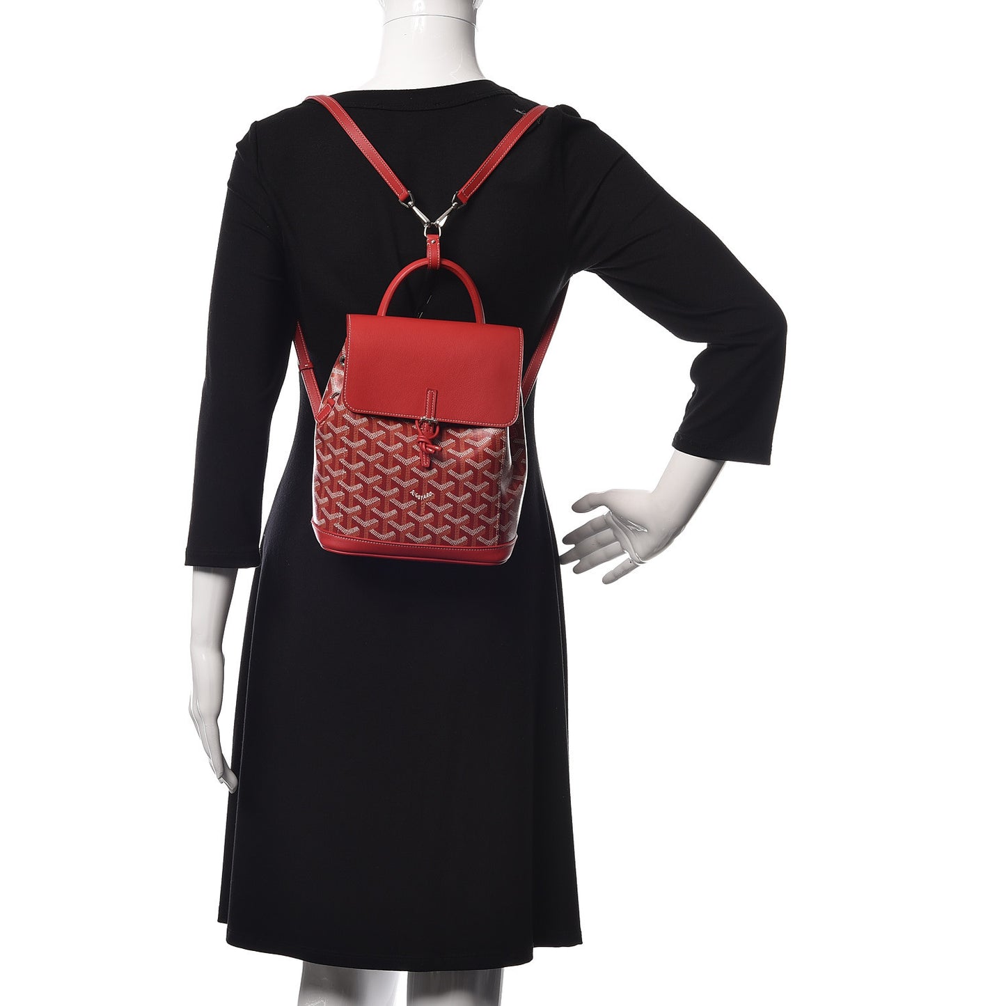Goyardine Calfskin Mini Alpin Backpack Red