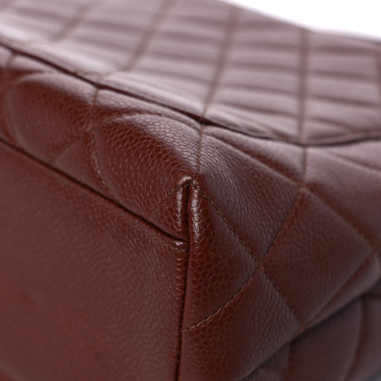 Caviar Quilted Jumbo Kelly Flap Brown