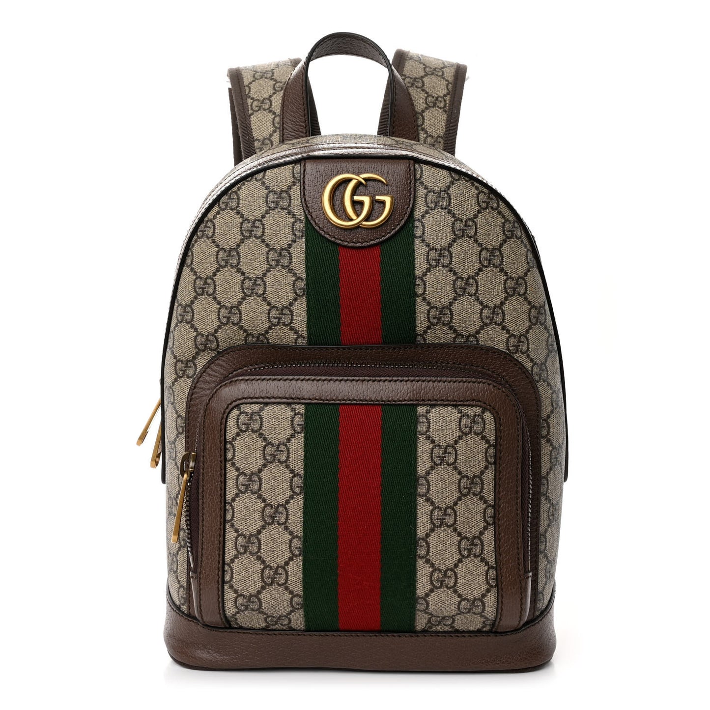 GG Supreme Monogram Calfskin Web Small Ophidia Day Backpack Beige Ebony New Acero