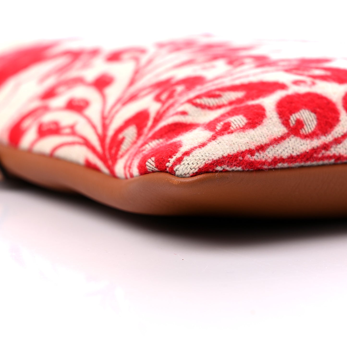 X William De Morgan Canvas Calfskin Tiles Vertical Tote Multicolor