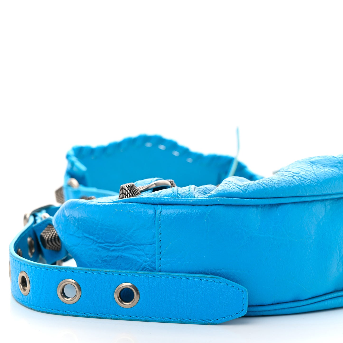 Agneau Arena Le Cagole Shoulder Bag XS Cyan