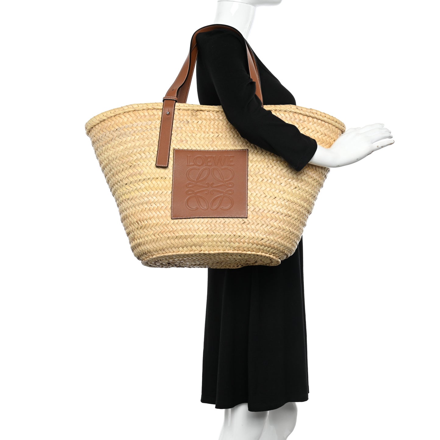 Raffia Large Basket Tote Bag Natural Tan