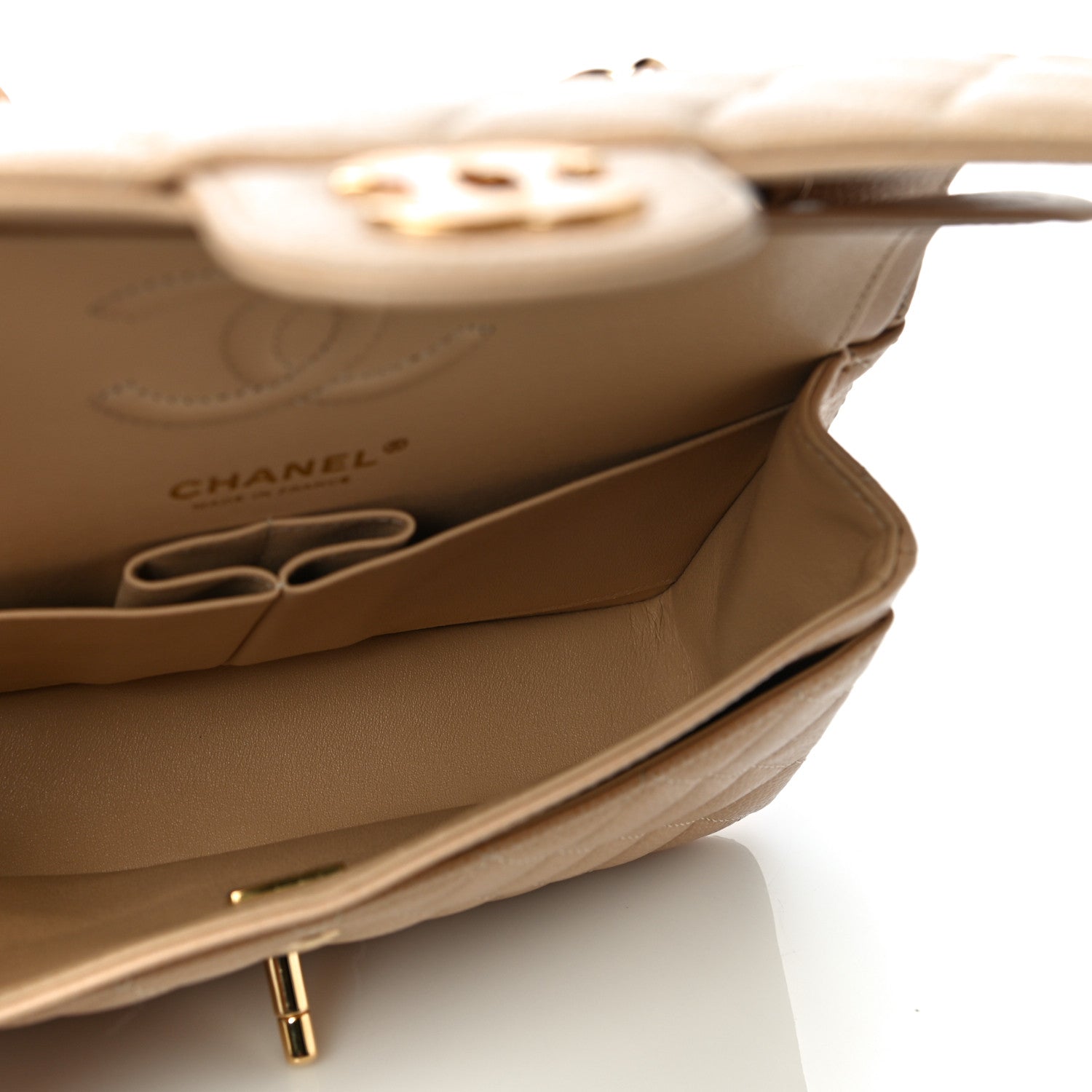 Chanel Caviar Quilted Small Double Flap Beige 5 of 10