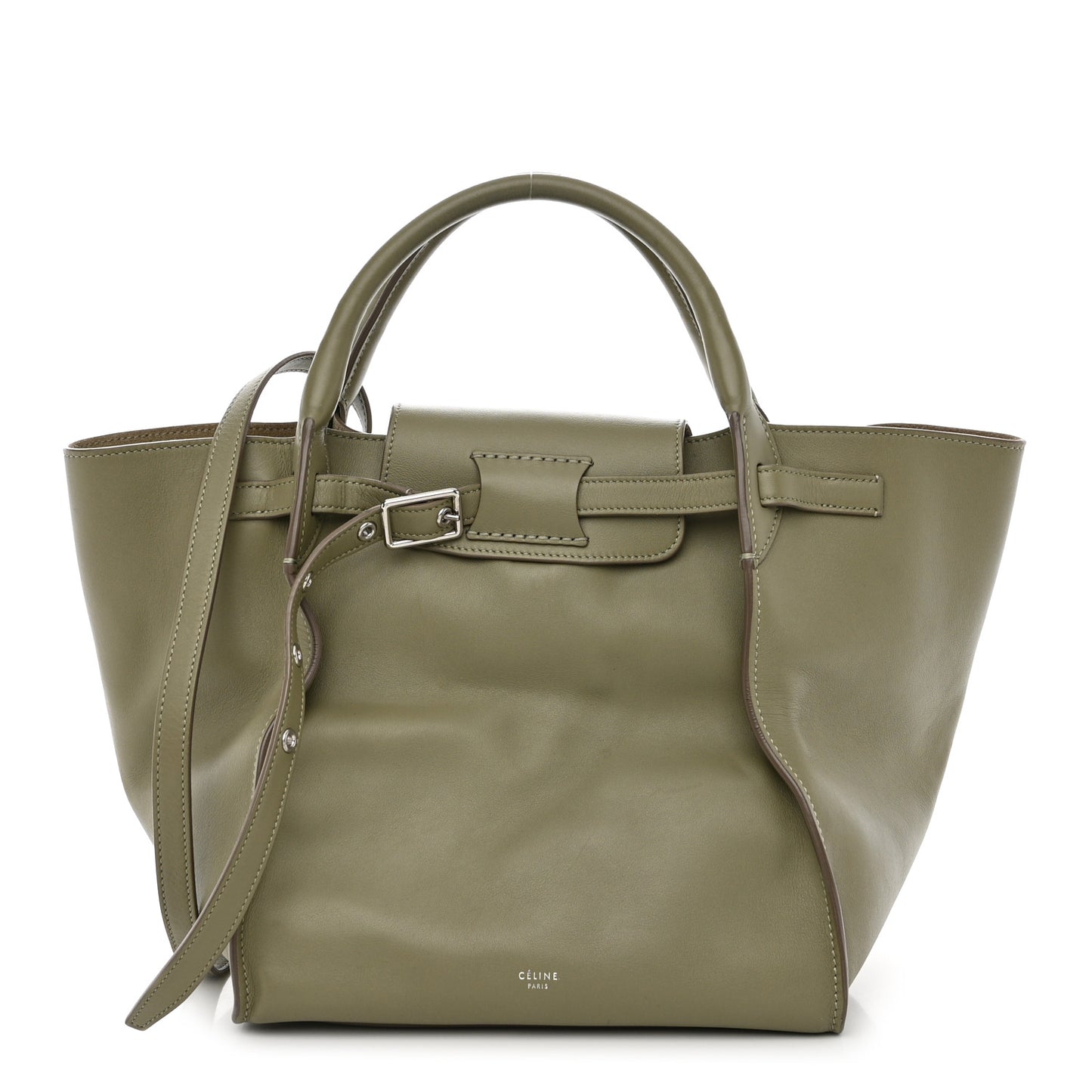 Smooth Calfskin Small Big Bag Sage