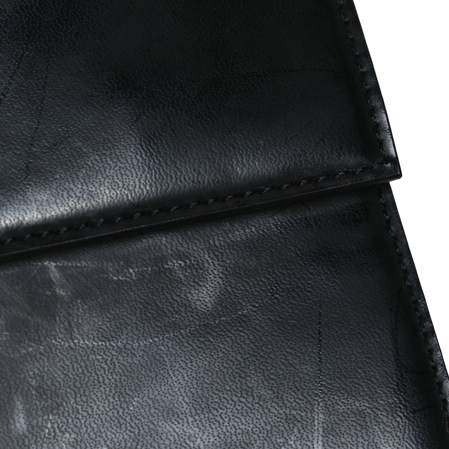 Nappa Large Diamante Flap Black