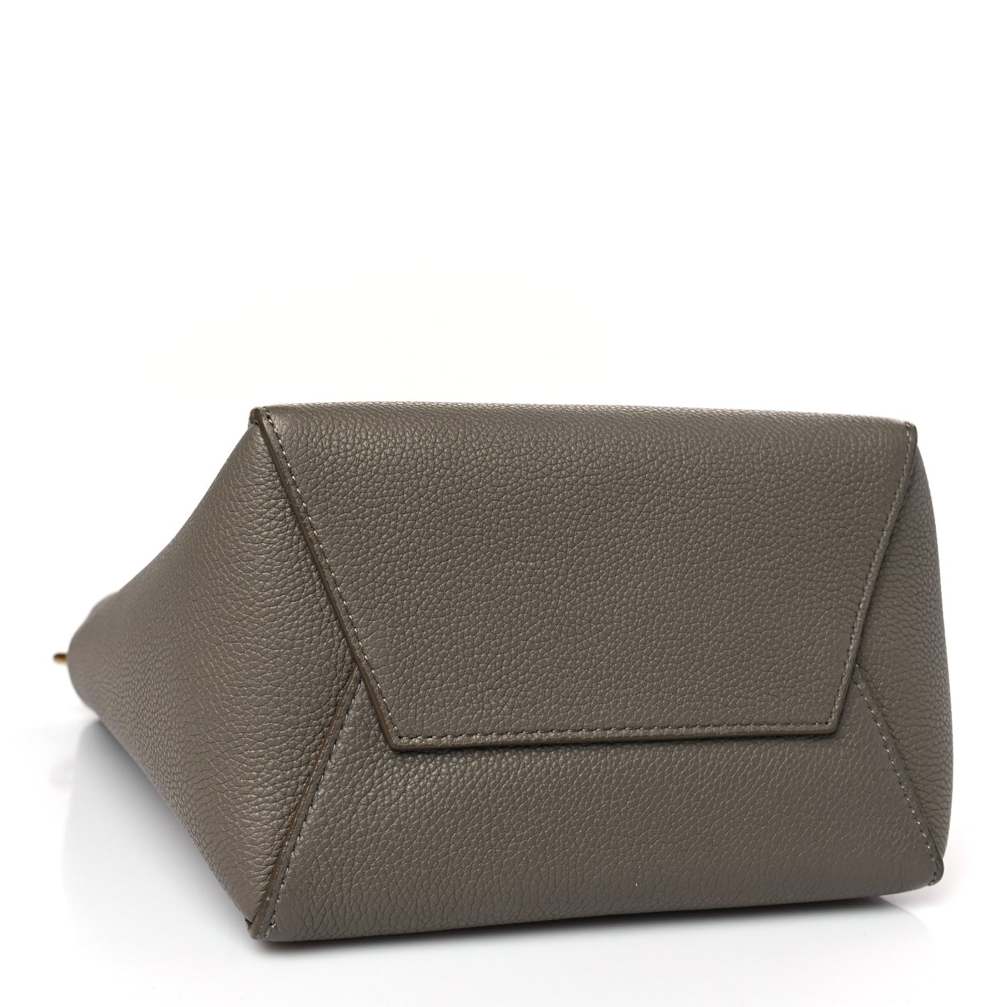 Soft Grained Calfskin Small Sangle Bucket Bag Taupe