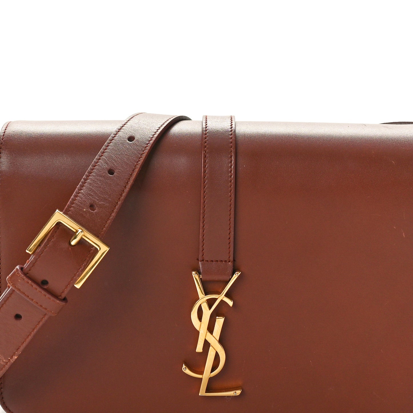 Textured Calfskin Medium Classic Monogram Universite Bag Dark Red