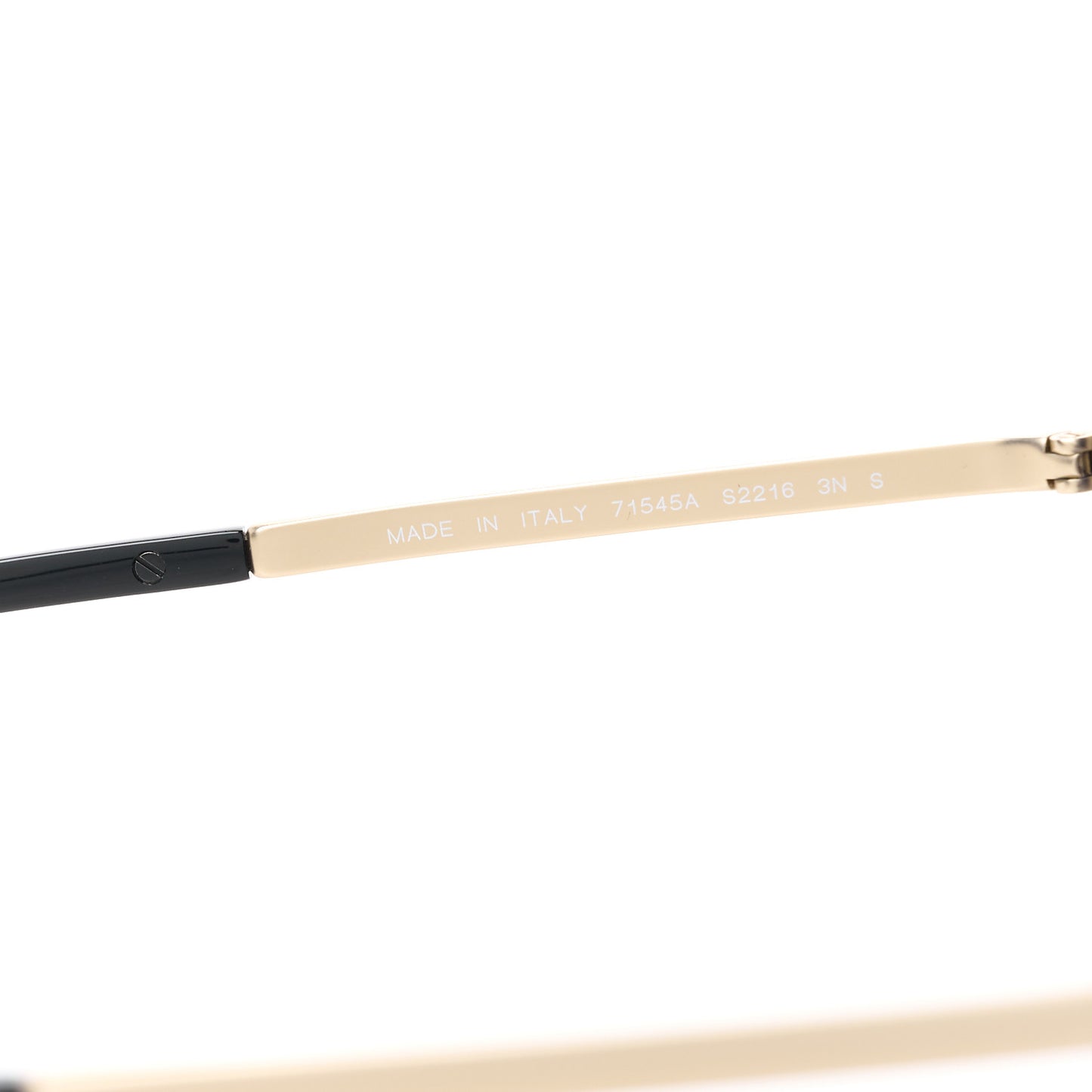 Acetate Metal Logo Square Sunglasses 71545A Black Gold