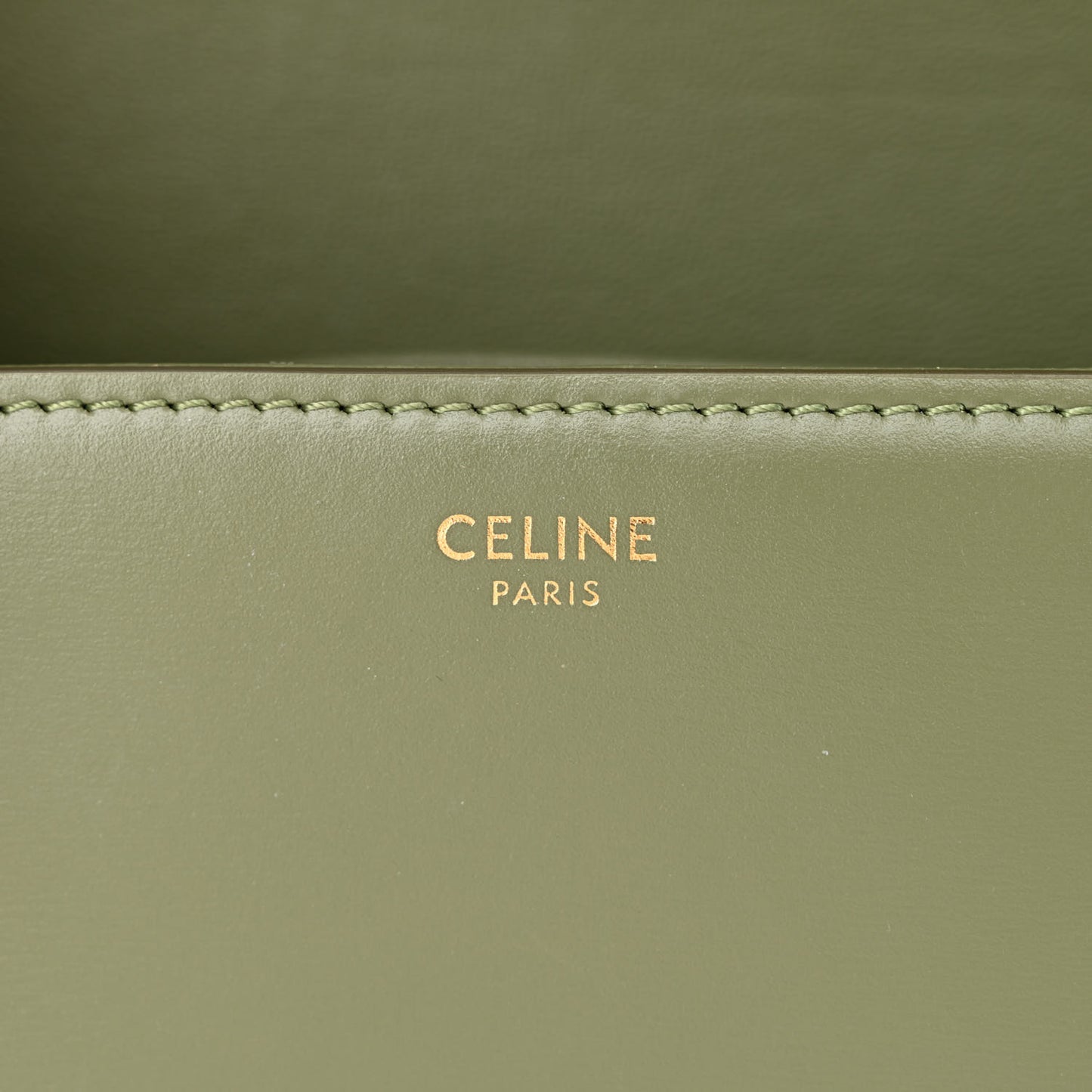 Shiny Calfskin Nano Triomphe Soft Khaki