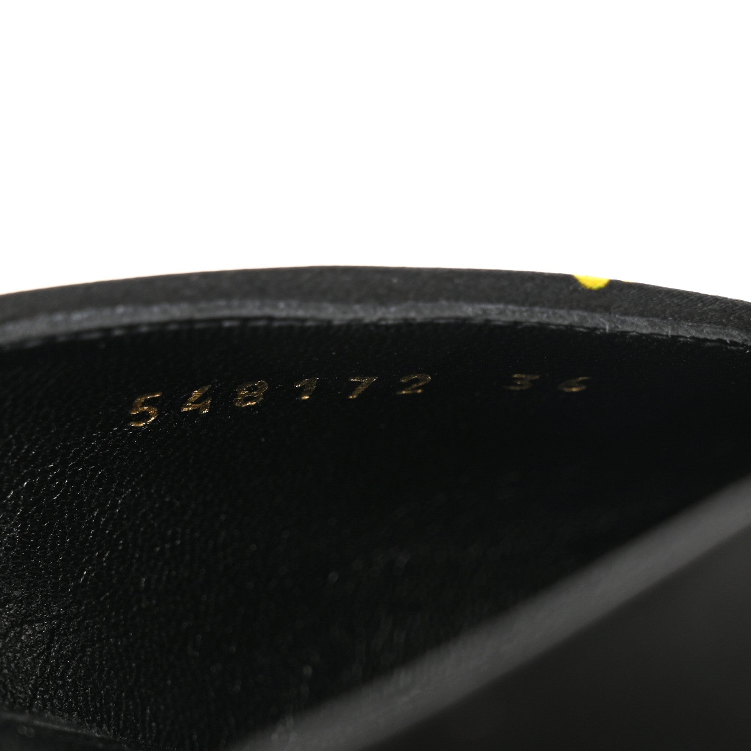 Balenciaga Crepe Satin BB Printed Pointy Toe Knife Flat 40mm Mules 36 Black Yellow Fluo 14 of 17