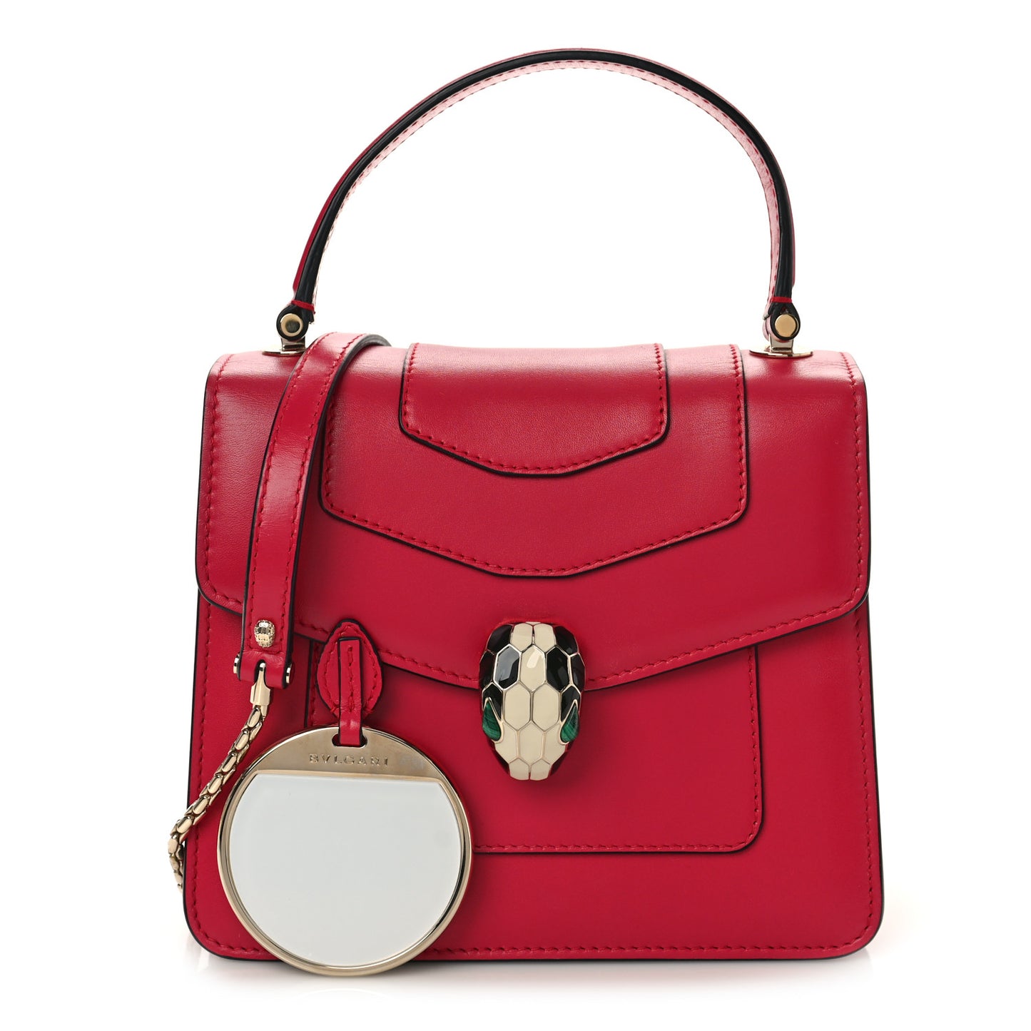 Calfskin Serpenti Forever Top Handle Pink