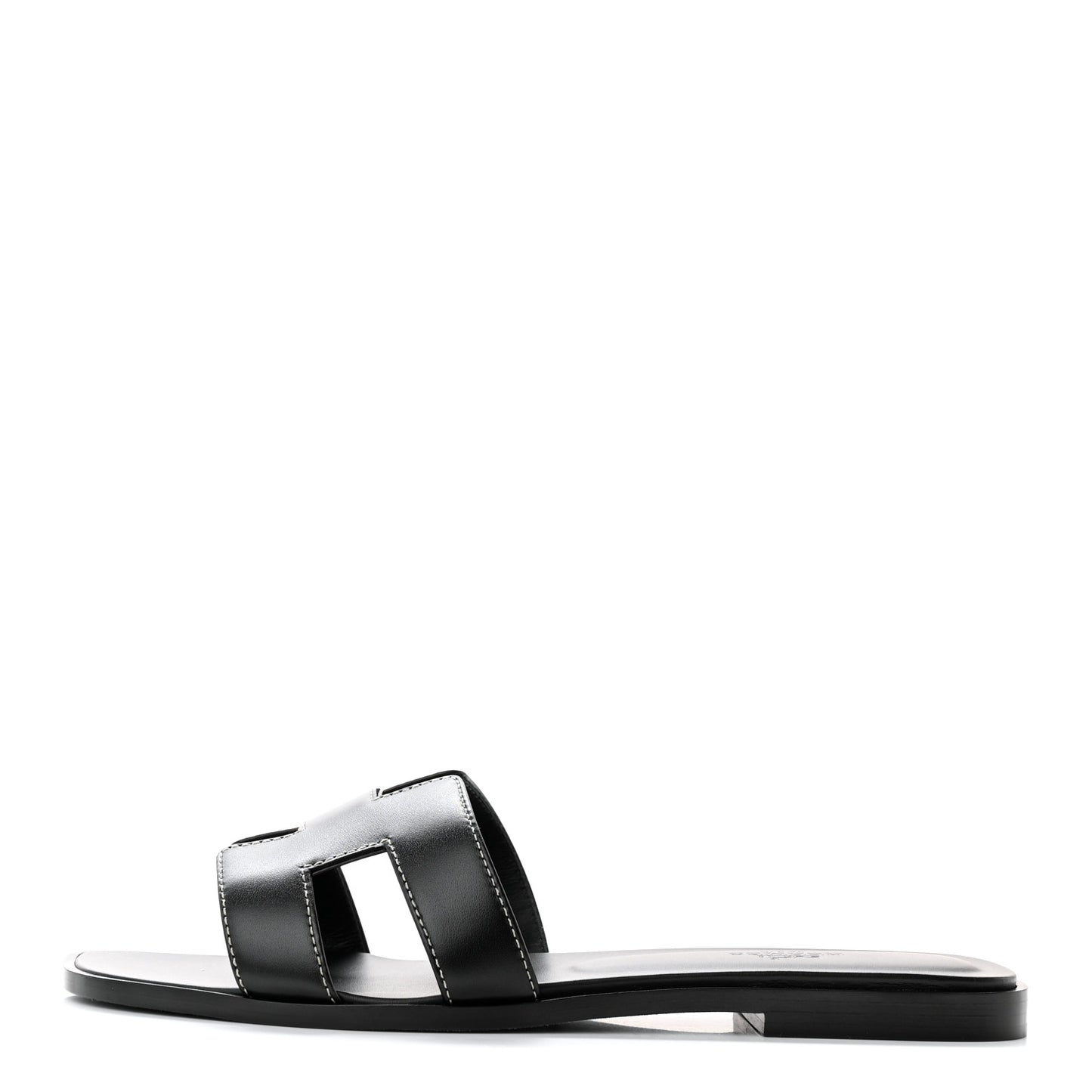 Box Calfskin Oran Sandals 38 Black