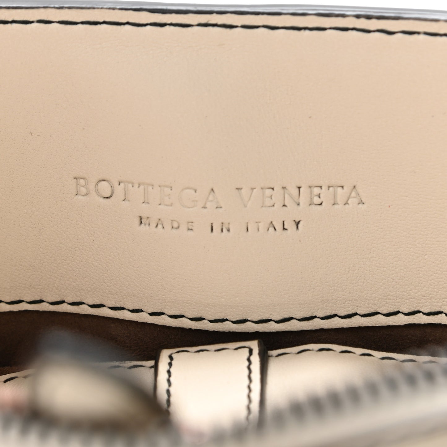Nappa Intrecciato Medium Camera Shoulder Bag Beige