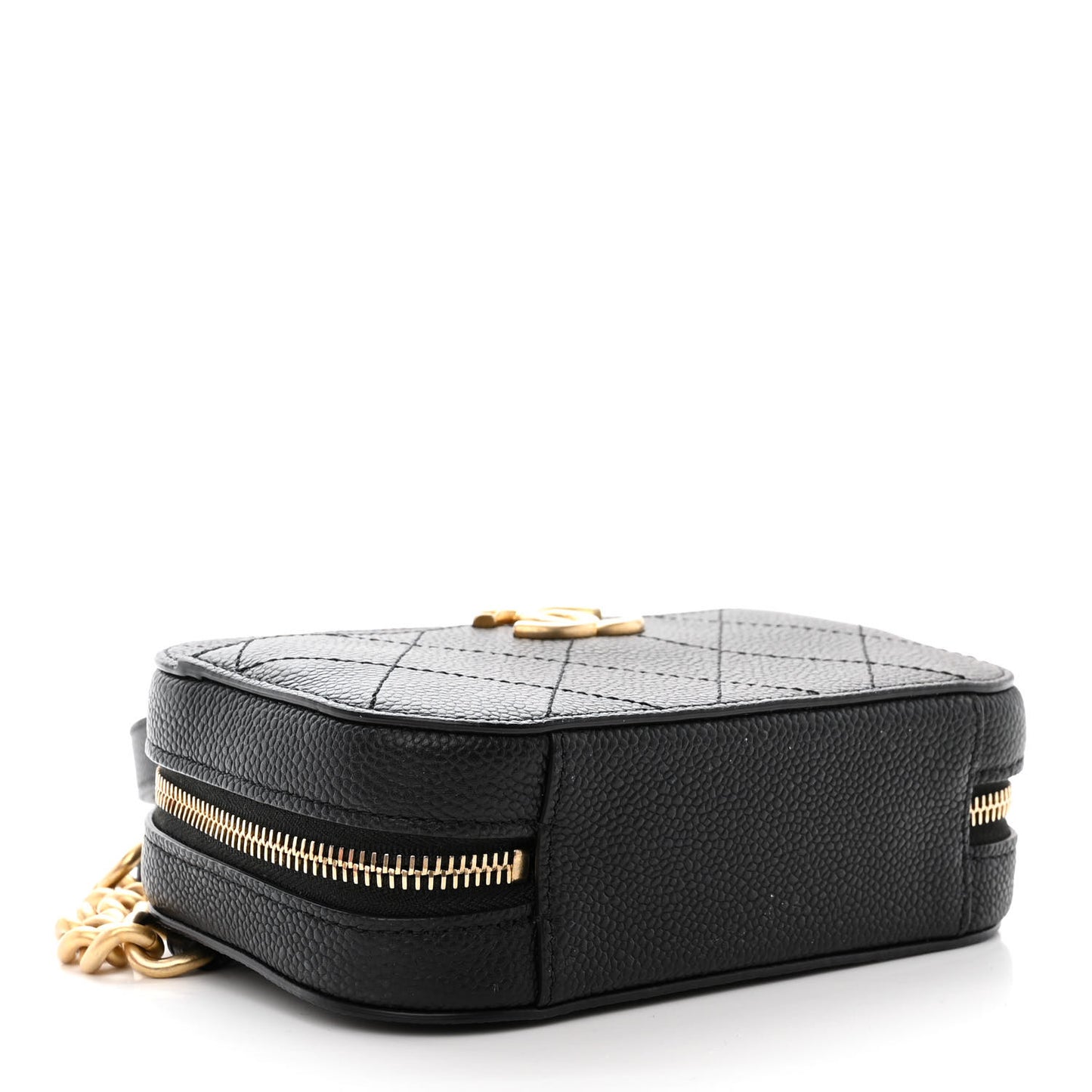 Caviar Stitched Waist Bag Black