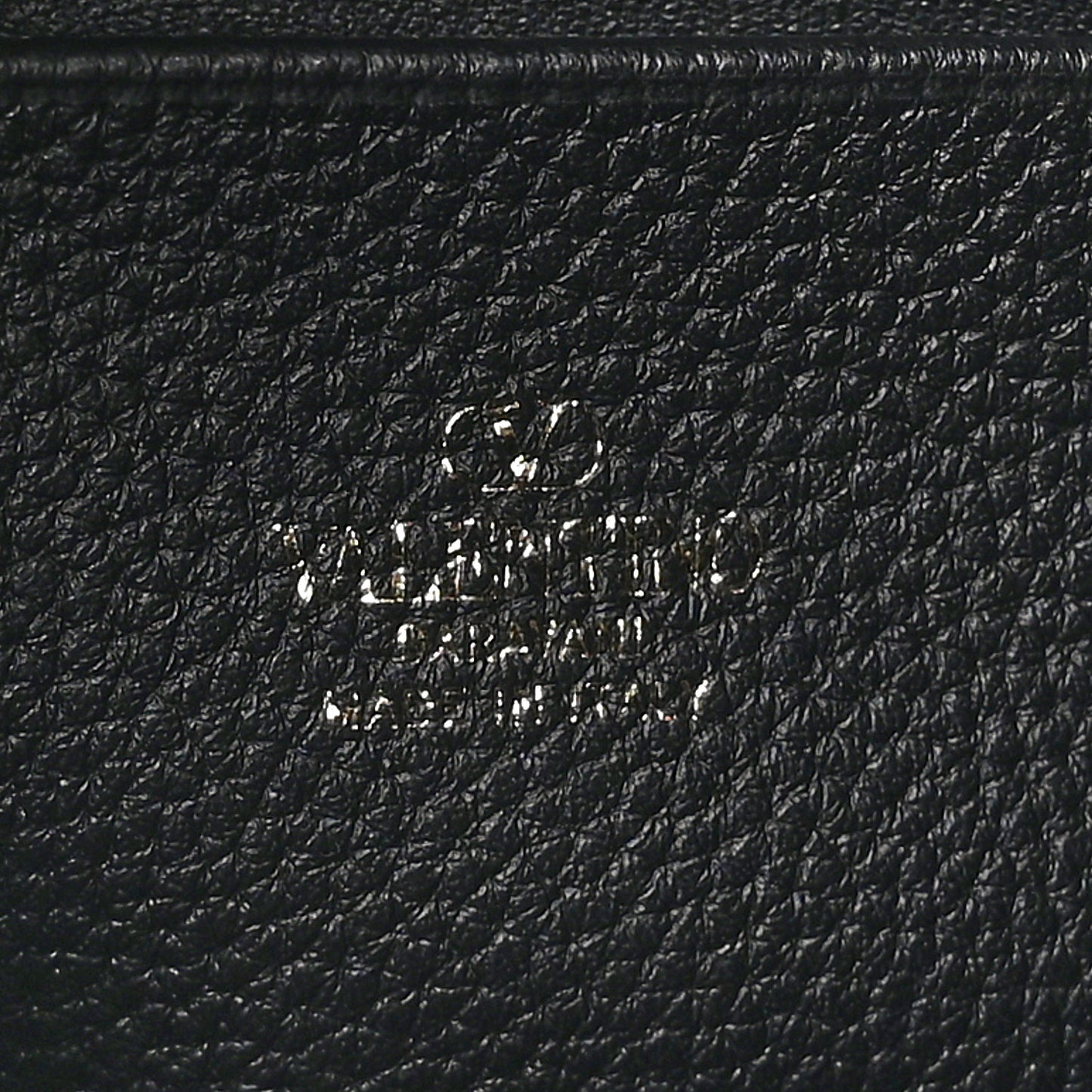 Grainy Calfskin Mini Rockstud Hobo Black