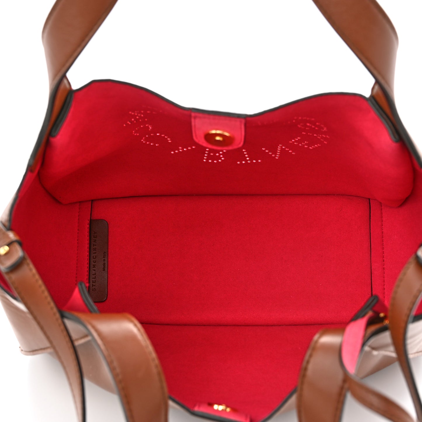 Eco Alter Nappa Perforated Logo Crossbody Cinnamon