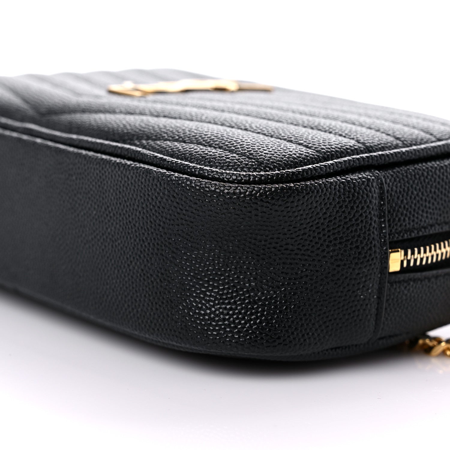 Saint Laurent Grain De Poudre Matelasse Monogram Mini Lou Camera Bag Black 9 of 12