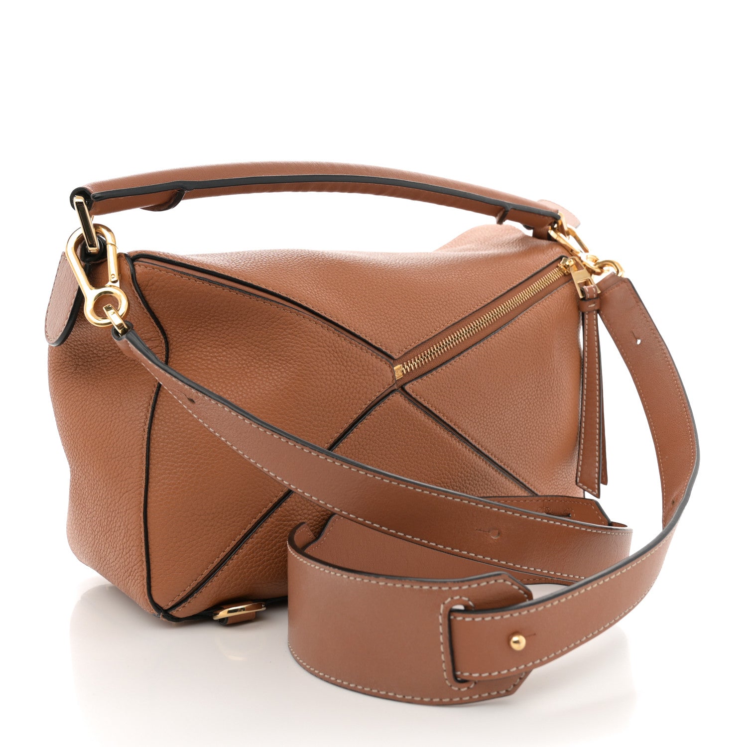 Loewe Calfskin Medium Puzzle Bag Tan 3 of 14