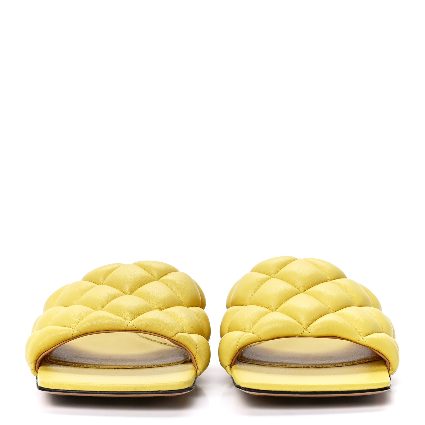 Nappa Matelasse Padded Flat Sandals 36 Pear