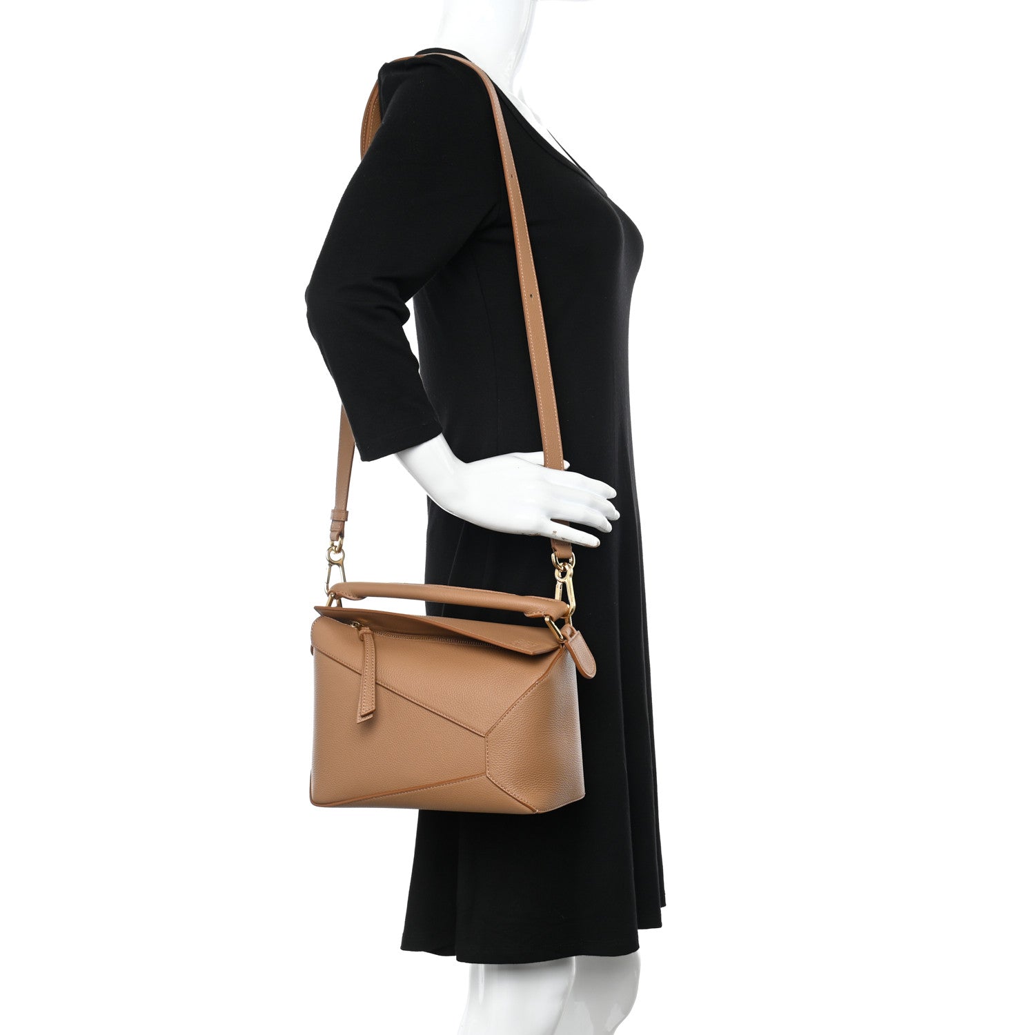 Loewe Soft Grained Small Puzzle Edge Bag Toffee 2 of 9